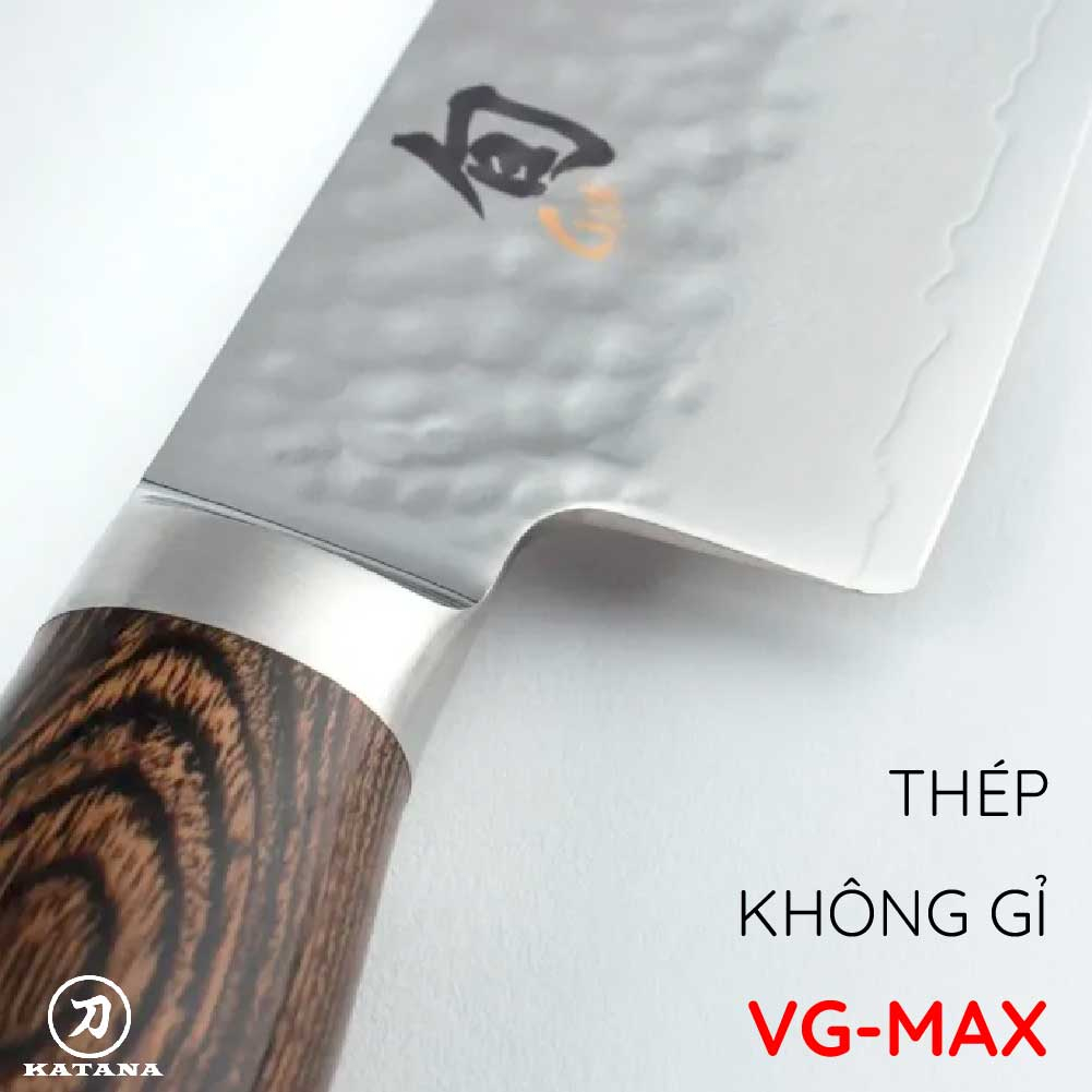 Dao bếp Nhật cao cấp Shun Premier Chef - Dao thái thịt cá thép Damascuss 69 lớp TDM0706 (200mm)