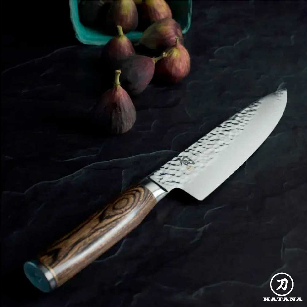 Dao bếp Nhật cao cấp Shun Premier Chef - Dao thái thịt cá thép Damascuss 69 lớp TDM0706 (200mm)