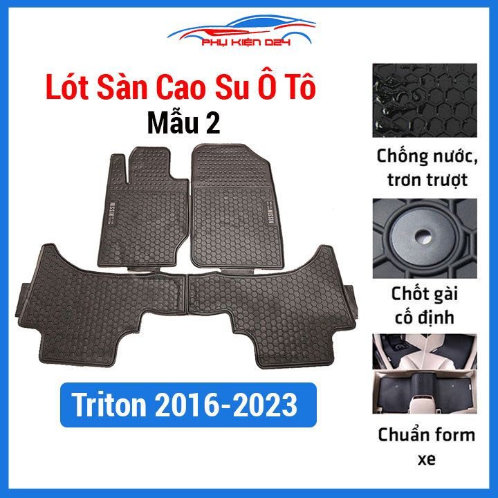 Thảm sàn, lót sàn cao su 3D Triton 2016-2017-2018-2019-2020-2021-2022-2023 mẫu 2