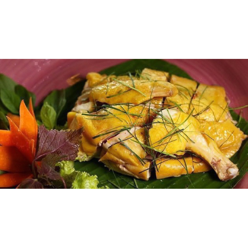 Gà ủ muối tiêu nửa con