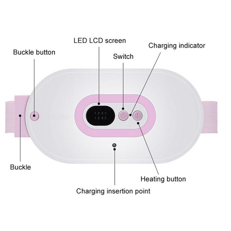 Máy Massage Làm Ấm Bụng Đai Chườm Nóng Bụng Đeo Lưng Giảm Đau Cho Phụ Nữ Đến Kì - Minsosport
