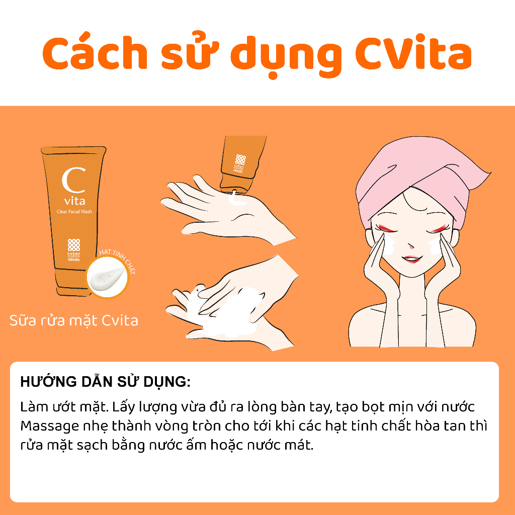 Sữa Rửa Mặt Chứa Vitamin C Làm Sáng Da Và Dưỡng Ẩm MEISHOKU CVita 100G