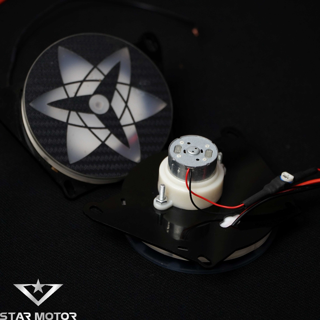 Đèn Led xoay Sharingan gắn trang trí đèn pha xe máy