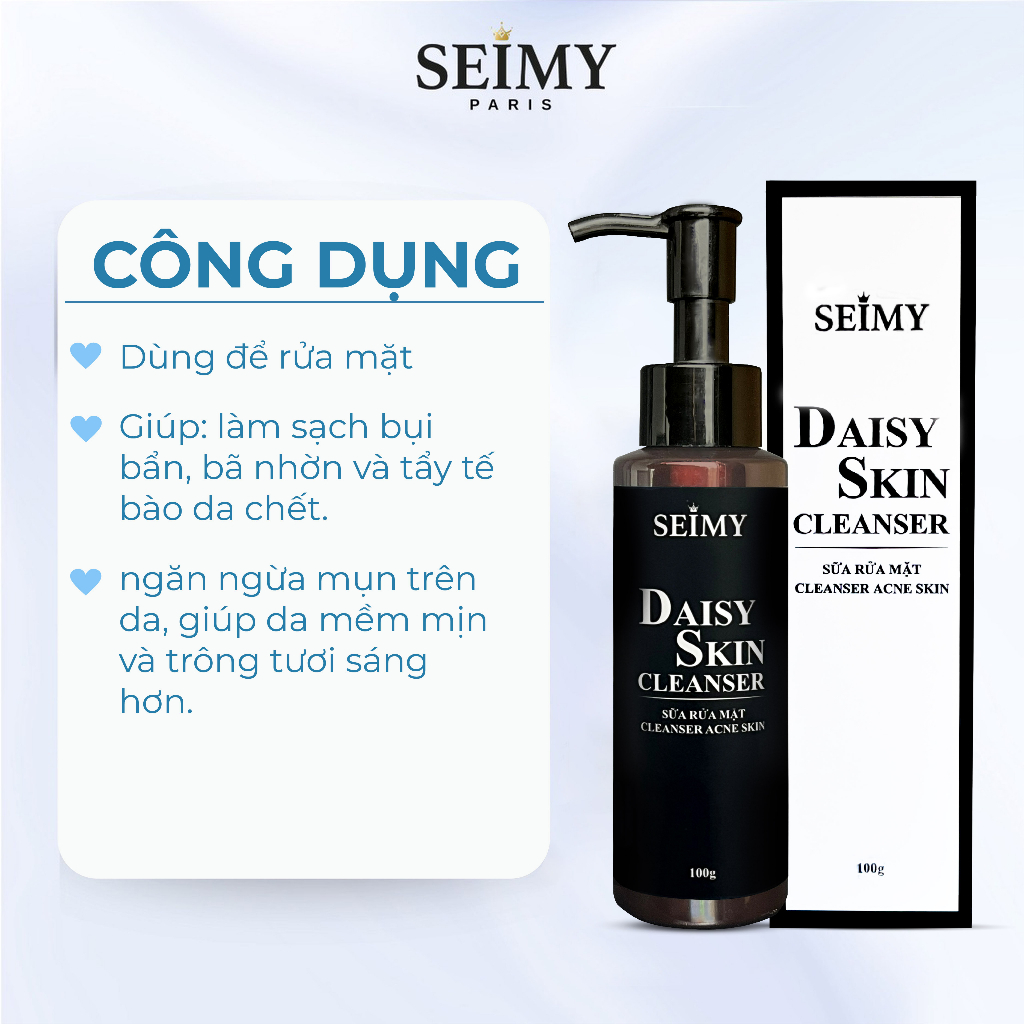 Sữa rửa mặt Seimy - Daisy Skin Cleanser 100ml