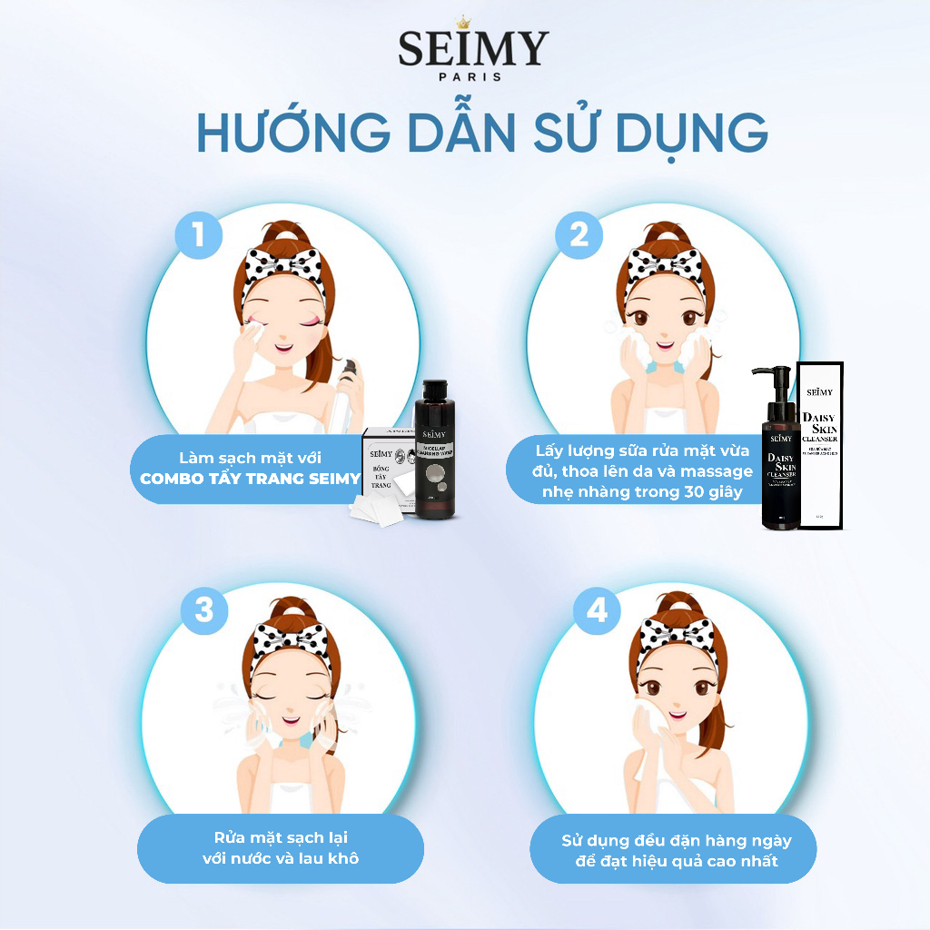 Sữa rửa mặt Seimy - Daisy Skin Cleanser 100ml