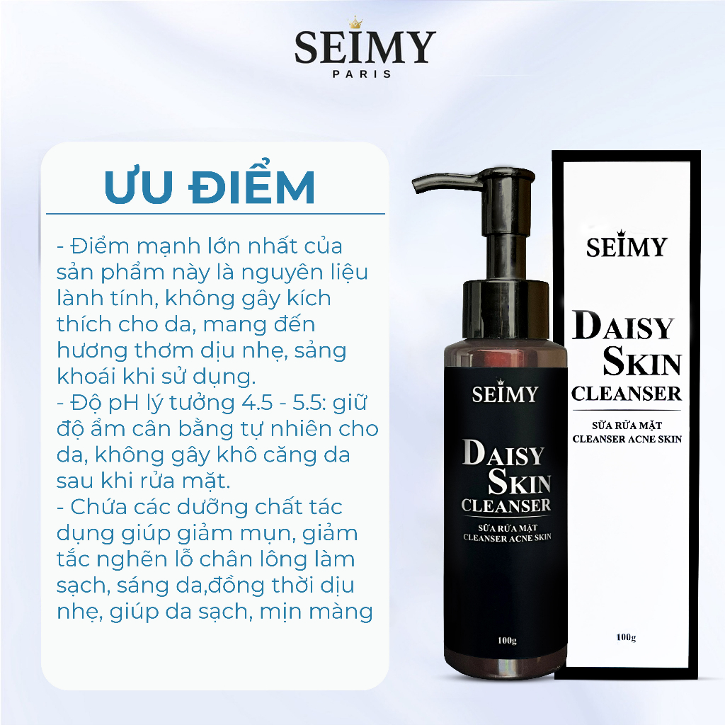 Sữa rửa mặt Seimy - Daisy Skin Cleanser 100ml