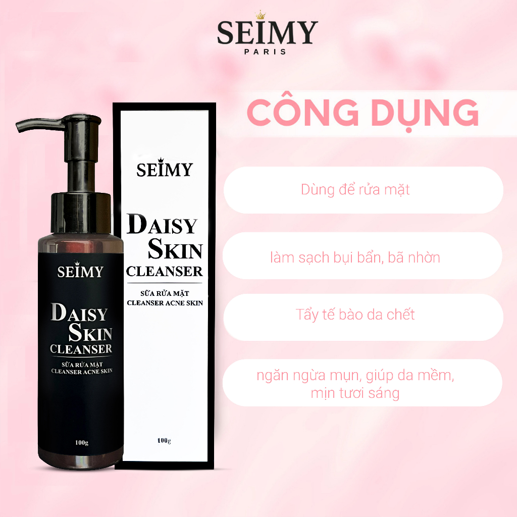 Sữa rửa mặt cho da dầu mụn, da nhạy cảm Seimy