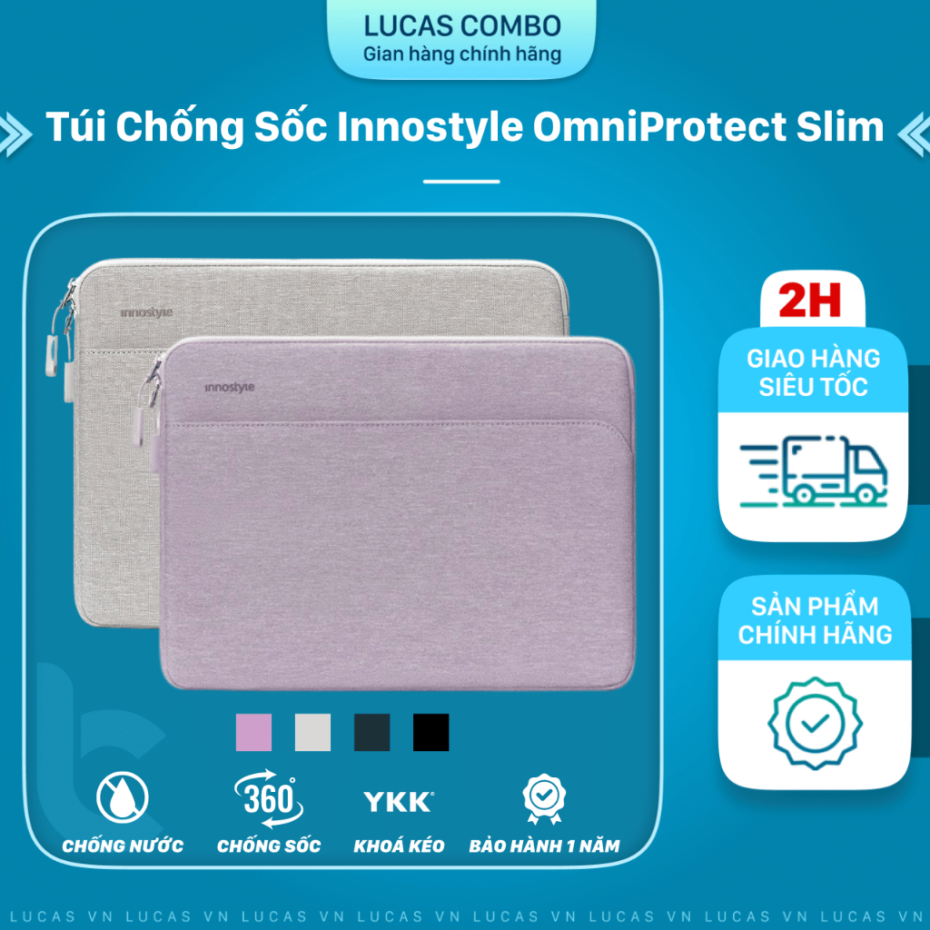 Túi Chống Shock Macbook Innostyle OmniProtect Slim Dành Cho Macbook Air/Pro M1/M2 13/14/15/16inch