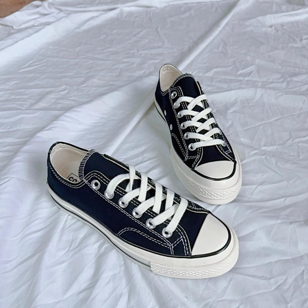 Giày Chuck Taylor 1970s đen trắng cổ thấp, giày 1970s chuẩn full box (ảnh thật shop chụp)