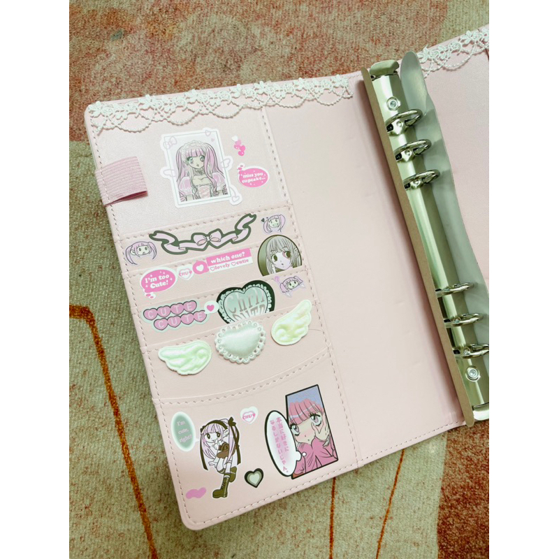 Binder decor ren, cánh thiên thần, sticker các mẫu nhiều mầu sắc, các mẫu top decor ren xinh xinh