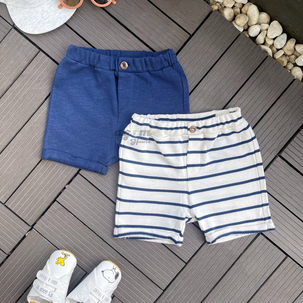 Set 2 quần short đùi thun HM cho bé trai từ 7 - 18kg - Lagim House