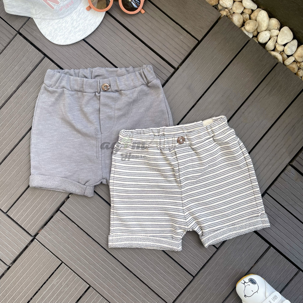 Set 2 quần short đùi thun HM cho bé trai từ 7 - 18kg - Lagim House