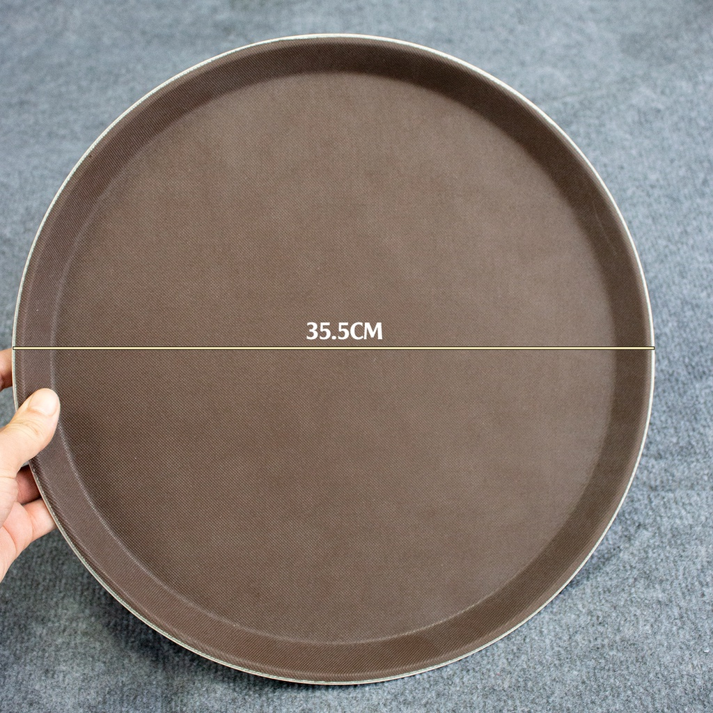 Khay nhựa bê đồ tròn chống trượt 35.5cm nhiều màu