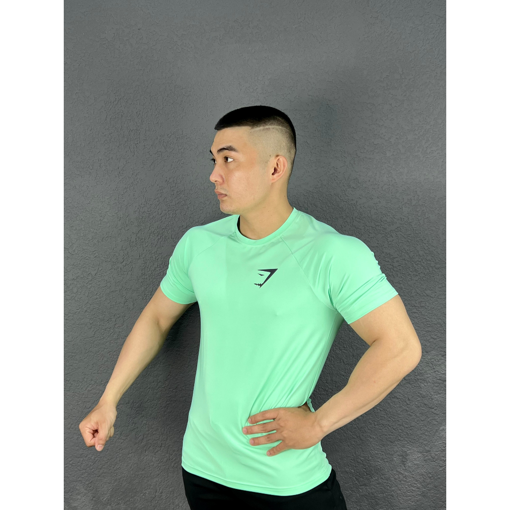 Áo Thun Thể Thao Nam, Áo Thun Tập Gym Form Ôm Body Logo In Nhỏ