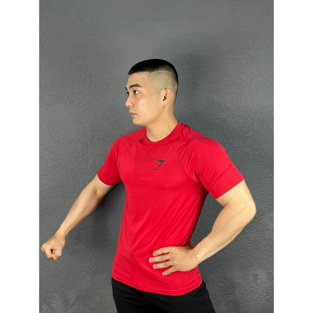 Áo Thun Thể Thao Nam, Áo Thun Tập Gym Form Ôm Body Logo In Nhỏ