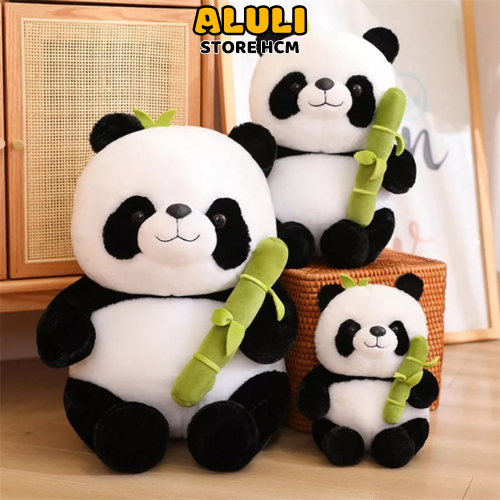 Gấu bông gấu trúc panda ôm tre dễ thương êm mịn ALULI