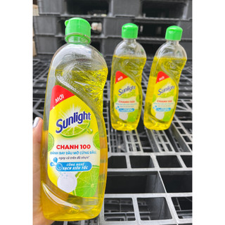 Nước rửa chén Sunlight Chanh 100 Sạch nhanh 400g - Đánh bay dầu mỡ cứng đầu