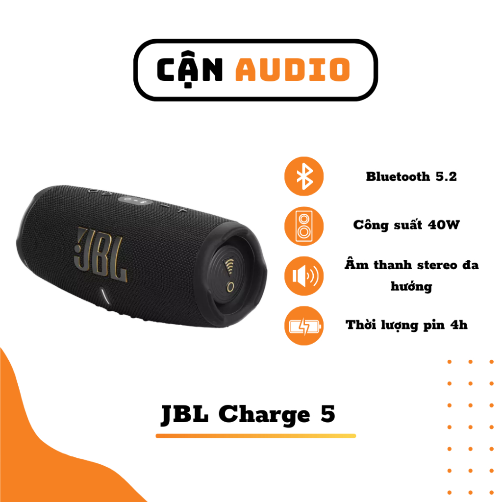Loa Bluetooth không dây JBL Charge 5 - Cận Audio