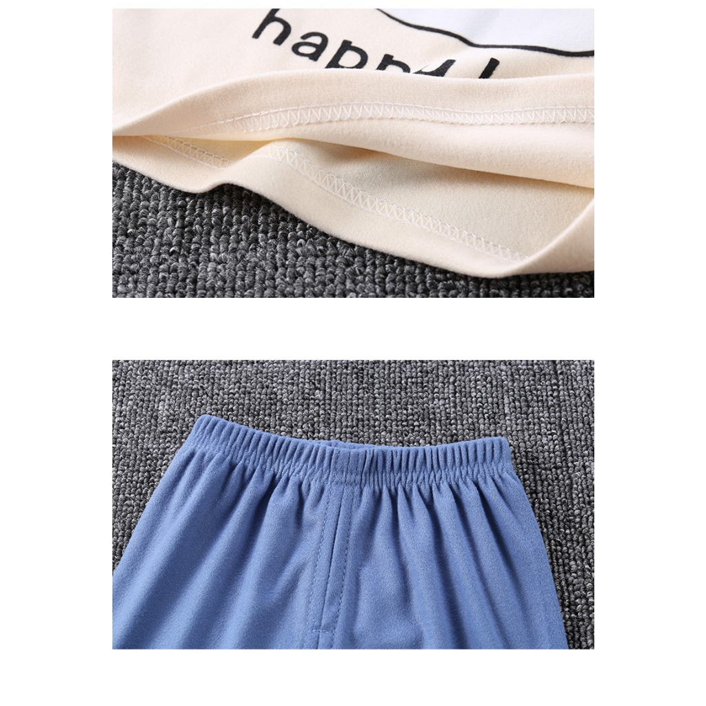 Bộ nỉ dài tay Quảng Châu cho in hình đáng yêu cho bé 1-4 tuổi