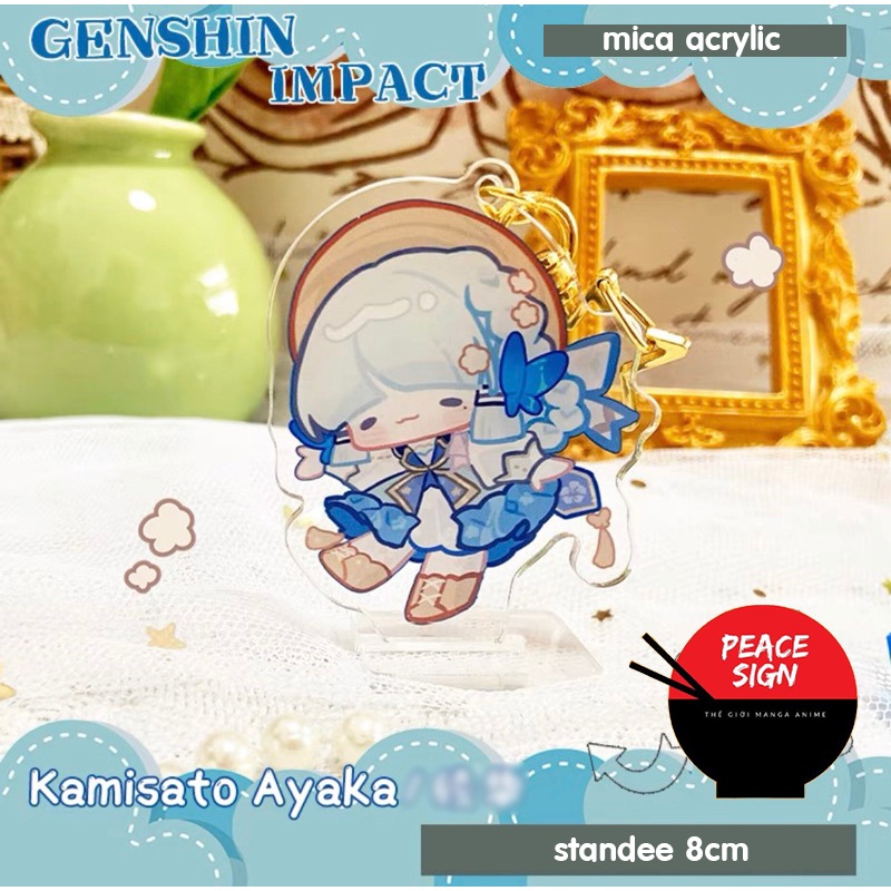Mô hình standee GENSHIN IMPACT ver MẮT NHỎ tượng acrylic game mica chibi trang trí