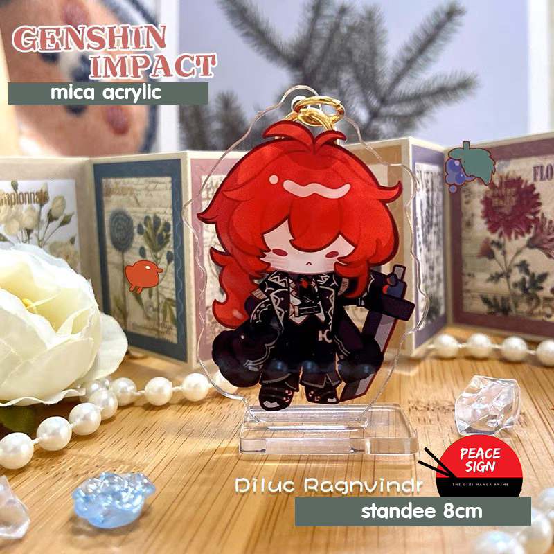 Mô hình standee GENSHIN IMPACT ver MẮT NHỎ tượng acrylic game mica chibi trang trí