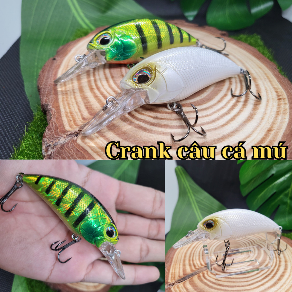 Mồi Câu Cá Dạng Crank V10, Mồi Giả Câu Cá Mú, Cá Hồng, Cá Tráp Siêu Nhạy 10cm/16gram
