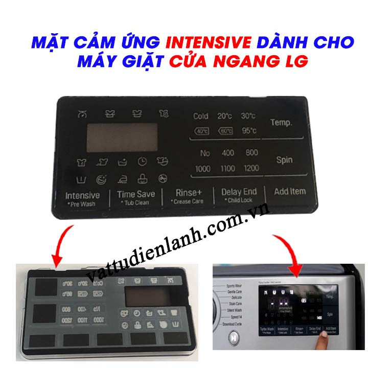 Mặt phím cảm ứng Intensive dành cho máy giặt LG cửa ngang