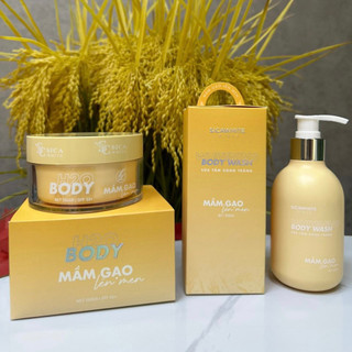 [CHÍNH HÃNG] BODY MẦM GẠO LÊN MEN SICA 250Gram TẶNG 1 SỮA TẮM XÔNG TRẮNG 300ml - 𝗕𝗢𝗗𝗬 𝗛𝟮𝗢 - 𝗠𝗮̂̀𝗺 𝗴𝗮̣𝗼 𝗹𝗲̂𝗻 𝗺𝗲𝗻