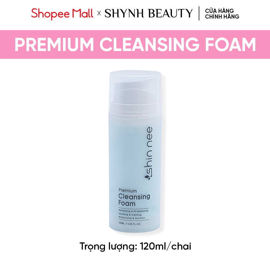 Sữa rửa mặt bọt tuyết Premium Cleansing Foam làm sạch da Shin Nee 120ml