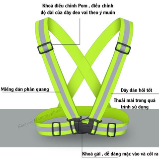 Dây Đai Phản Quang Đi Phượt (loại vải thun co dãn tốt)