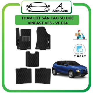 Thảm lót sàn ô tô Vinfast VF E34, bộ trải sàn cao su PVC đúc, không mùi dễ dàng vệ sinh giá tốt, Bộ 3 hàng