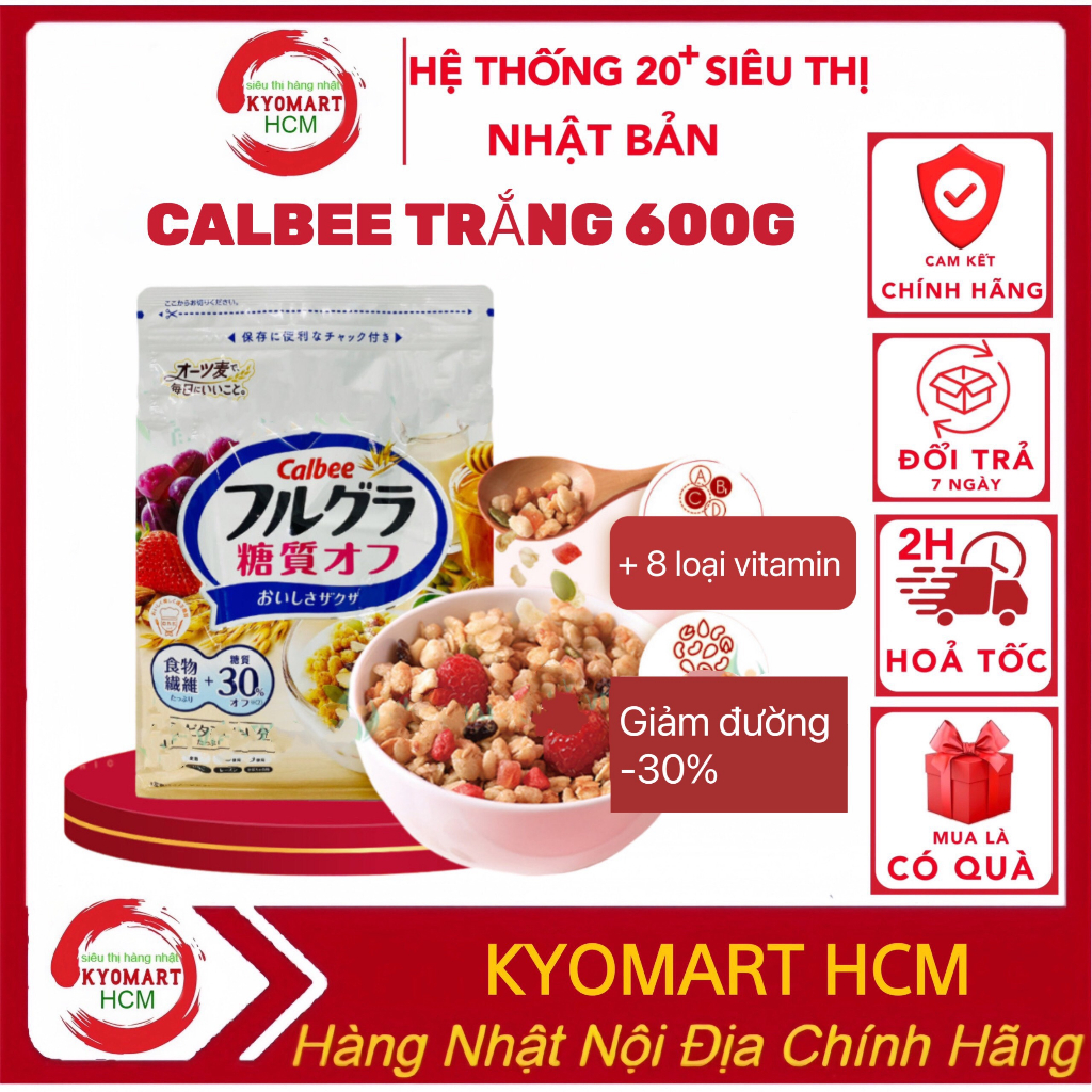 Ngũ cốc Calbee Nhật Bản,ngũ cốc trái cây Calbee Nhật Bản,ngũ cốc ăn sáng,ngũ cốc ít đường giảm cân