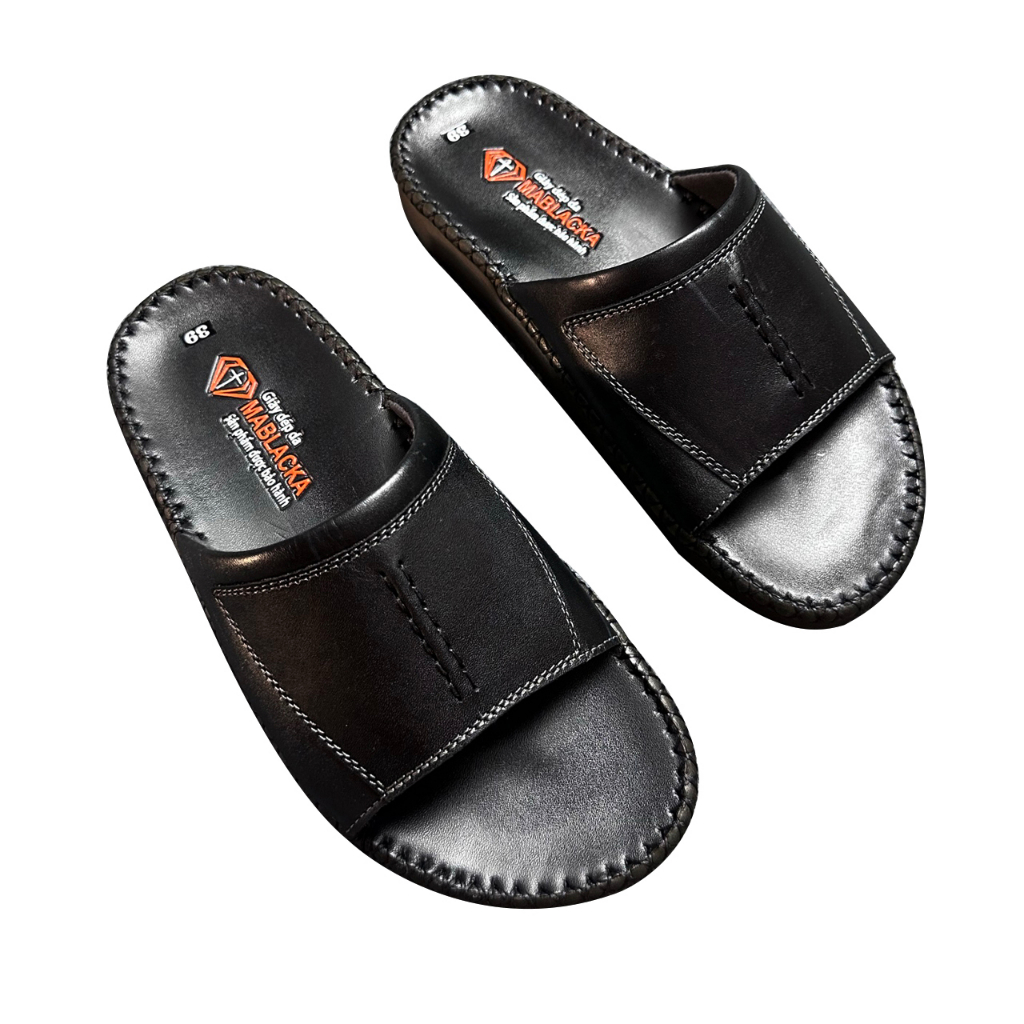 Dép da nam trung niên kiểu dáng thời trang D208