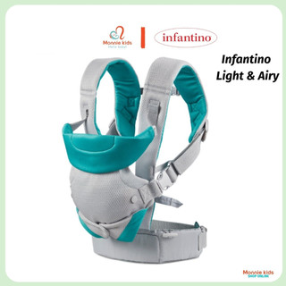 Địu 4 tư thế cho bé Infantino Light & Airy, địu em bé trợ lực đa năng an toàn - Monnie Kids