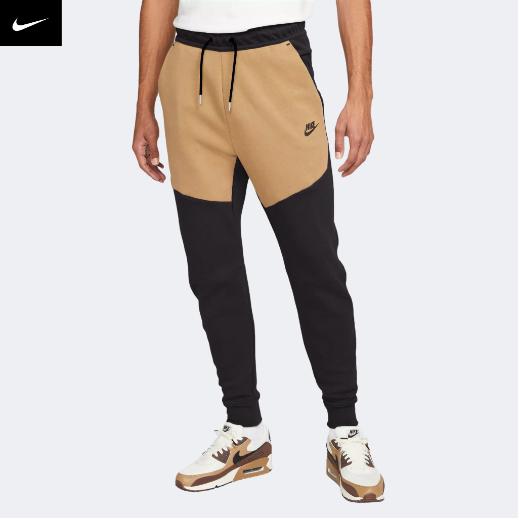 NIKE - Quần dài thể thao nam nữ Nike Tech Fleece Version 3 Pant chính hãng - Vàng nâu x Đen