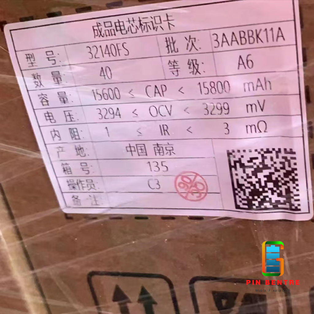 Cell Pin Sắt 32140 3.2V LiFePo4 dung lượng 15Ah xả 5C