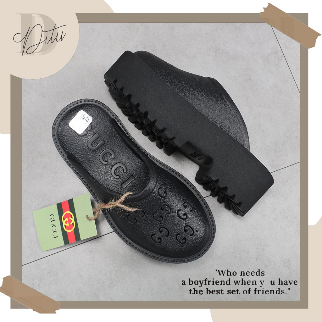 Sục Gucci Nữ, Sục GC Nữ Đạp Gót Đế Tăng Chiều Cao 5CM Thời Trang Hàng Cao Cấp Full Box