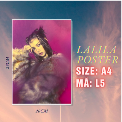 Bộ 7 tấm poster A4 Blackpink Lalisa, chất liệu giấy ảnh, dày dặn và rất đẹp, dùng để trang trí tường, event, góc học tập
