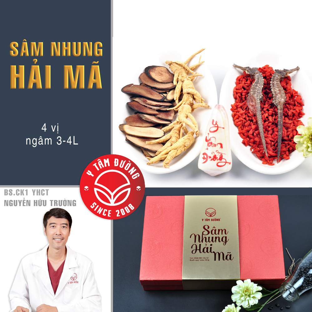 Thang ngâm rượu Sâm Nhung Hải Mã