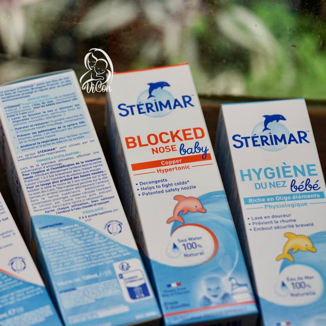 Xịt muối biển cá heo Sterimar 100ml nội địa pháp