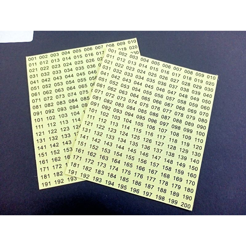 Tem số Lorossi 1-200