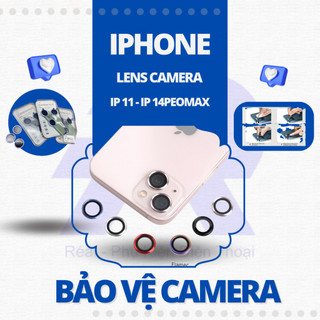 Bảo vệ camera len viền nhôm chống trầy mặt kính camera của máy cho iphone 11,12,13,promax , tặng kèm khăn lau kính