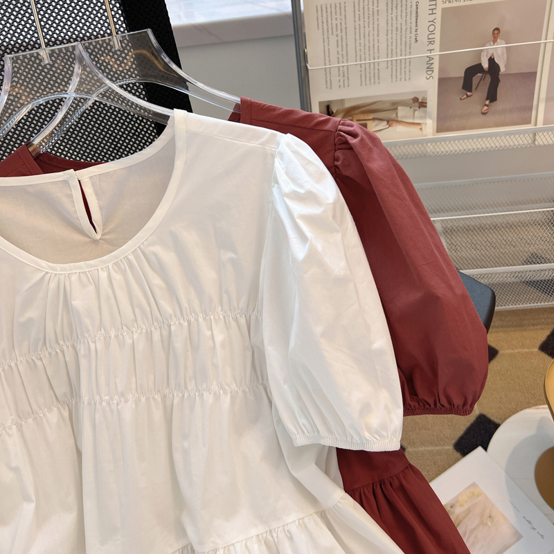 Áo Bigsize Nữ Mập Fashion Áo Kiểu Bigsize Nữ Áo Nhún Hai Màu From Dáng Che Khuyết Điểm, Thoải Mái, Dễ Phối AO0063