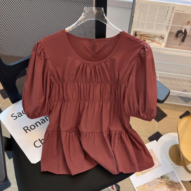 Áo Bigsize Nữ Mập Fashion Áo Kiểu Bigsize Nữ Áo Nhún Hai Màu From Dáng Che Khuyết Điểm, Thoải Mái, Dễ Phối AO0063