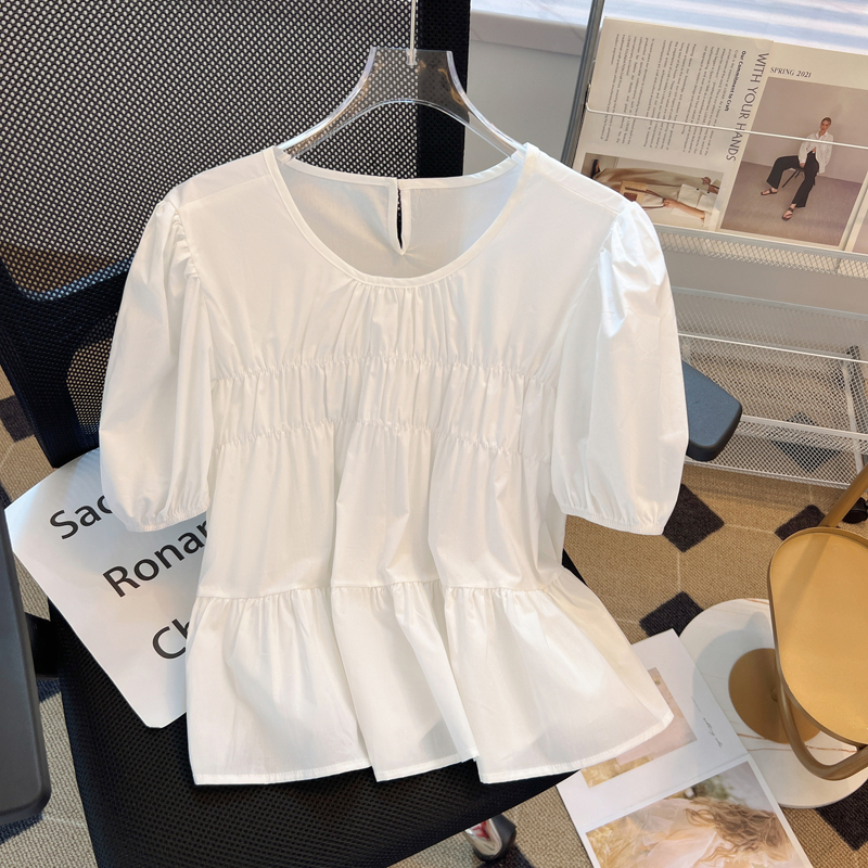 Áo Bigsize Nữ Mập Fashion Áo Kiểu Bigsize Nữ Áo Nhún Hai Màu From Dáng Che Khuyết Điểm, Thoải Mái, Dễ Phối AO0063