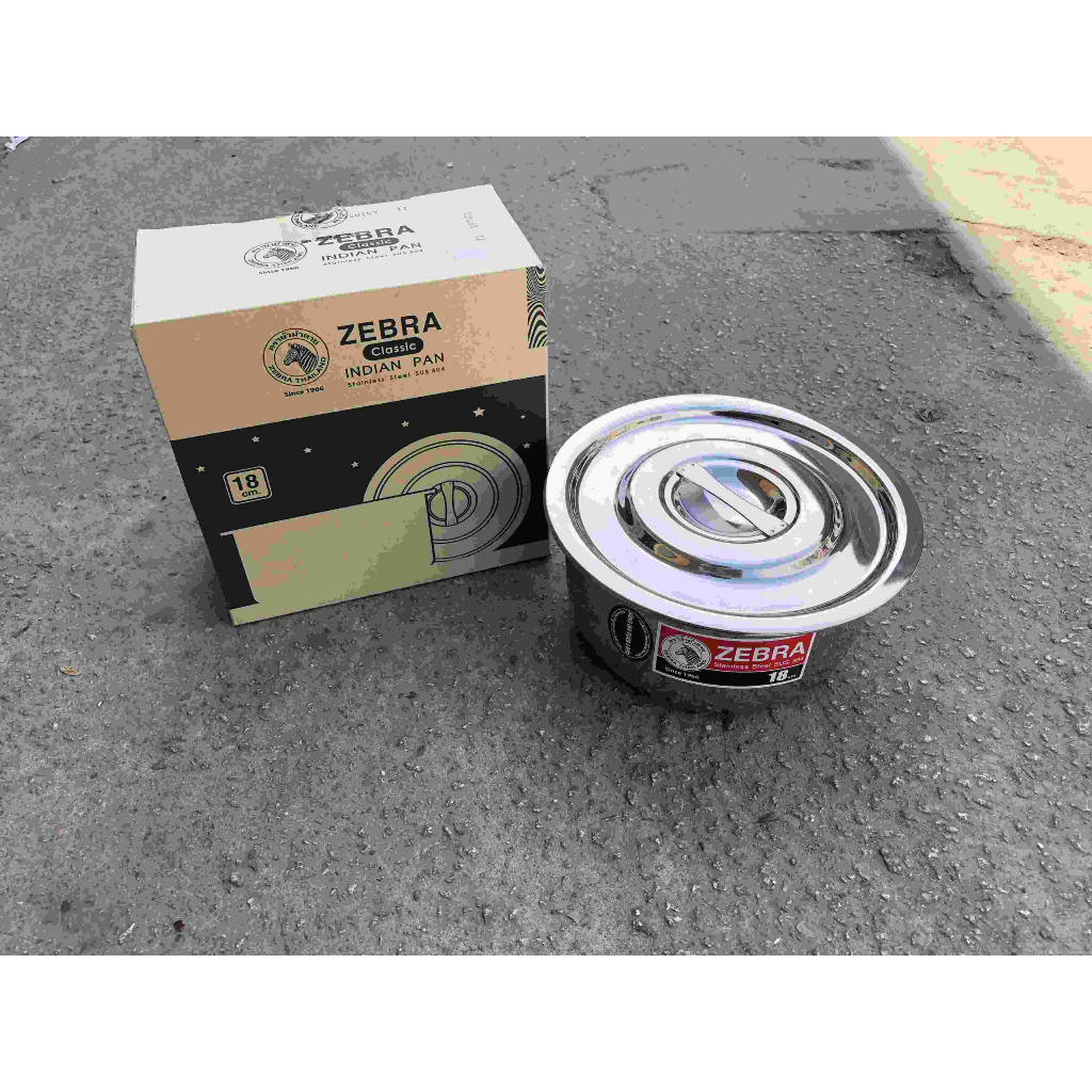 Thố Inox có nắp zebra Indian Chính Hãng Thái Lan 20cm