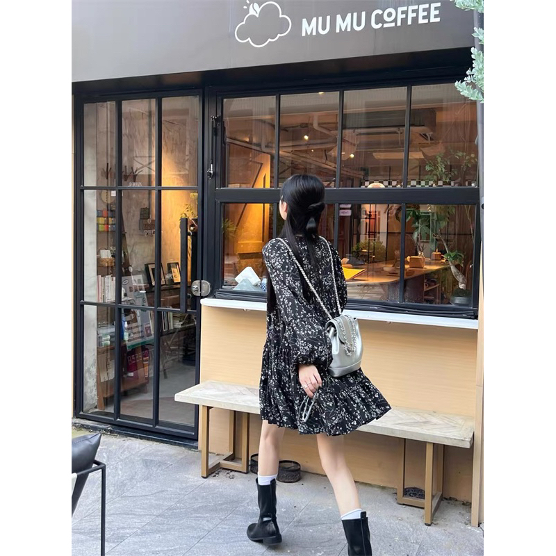 Đầm Babydoll Voan Hoa Nhí Tay Phồng Taobao Order