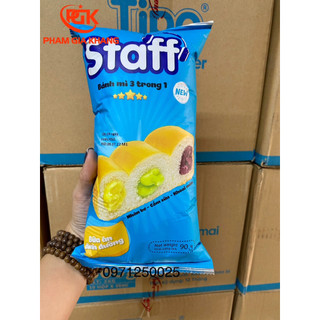 Thùng 40 bánh staff - bơ, sữa, khoai môn 90g