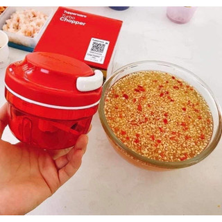 Dụng cụ xay thực phẩm Turbo Chopper đỏ Tupperware chính hãng