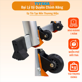 Bánh xe thang nhôm rút giúp vận chuyển thang khỏe hơn, phụ kiện thang nhôm rút